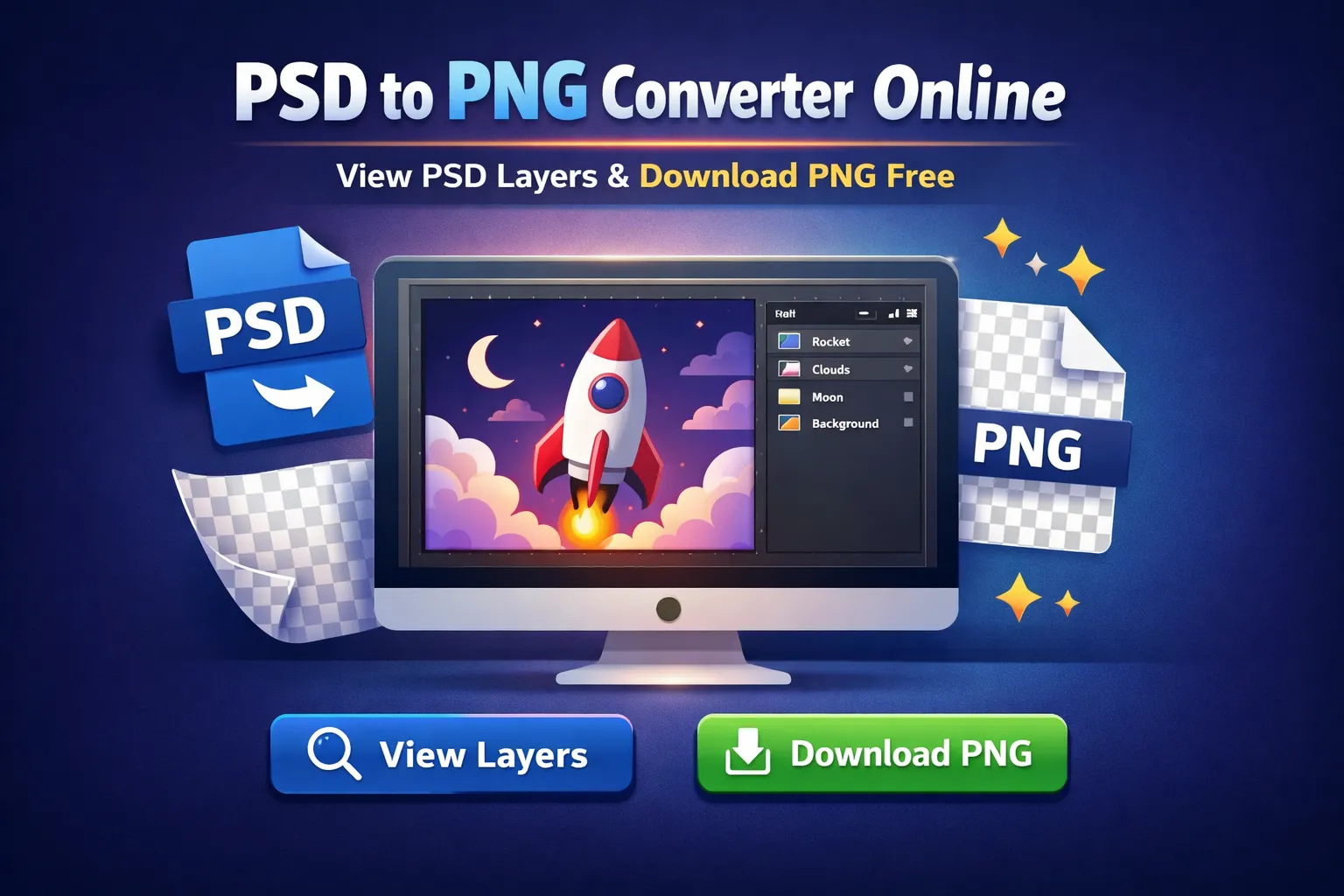Professional PSD to PNG Converter Interface Preview